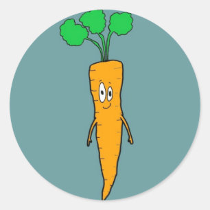 Mr Carrot Ronde Sticker