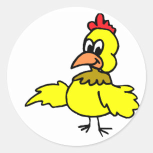 Mr Chicken Ronde Sticker