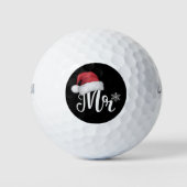 Mr Claus Koppels Matching Kerstmis Pyjama Santa Golfballen (Voorkant)