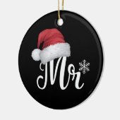 Mr Claus Koppels Matching Kerstmis Pyjama Santa Keramisch Ornament (Links)