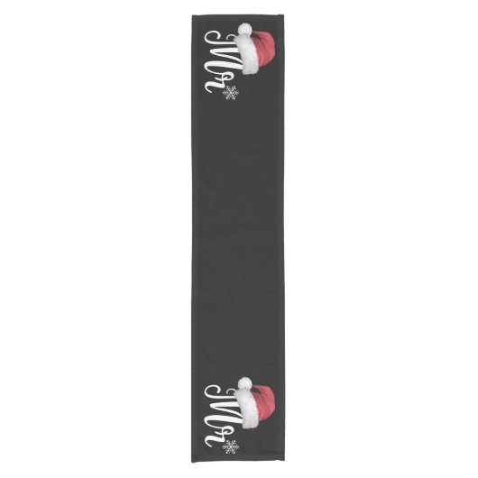 Mr Claus Koppels Matching Kerstmis Pyjama Santa Korte Tafelloper (Voorkant)