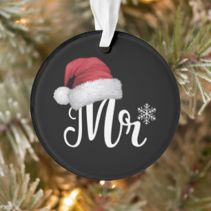 Mr Claus Koppels Matching Kerstmis Pyjama Santa Ornament