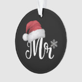 Mr Claus Koppels Matching Kerstmis Pyjama Santa Ornament (voorkant)