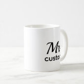 Mr Custom Personalized Name Mug – Classic Minimali (Devant droit)