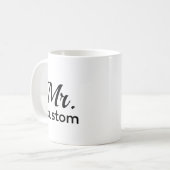 Mr Custom Personalized Name Mug – Classic Minimali (Devant gauche)