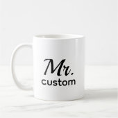 Mr Custom Personalized Name Mug – Classic Minimali Koffiemok (Links)
