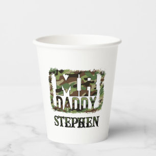 Mr. Daddy Camouflage Design met aangepaste naam Papieren Bekers