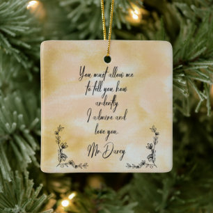 Mr Darcy's proclamatie kerstversiering Keramisch Ornament