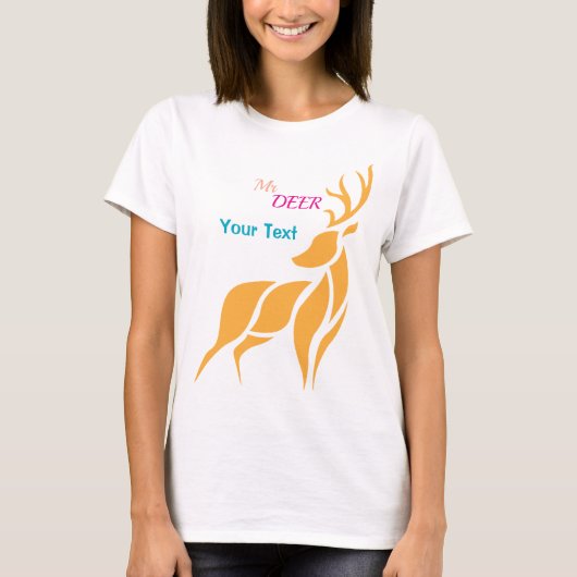 Mr. Deer Graphic – Rustic Woodland Style T-shirt (Voorkant)