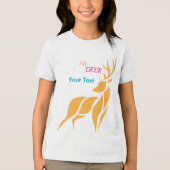 Mr. Deer Graphic – Rustic Woodland Style Tri-Blend Shirt (Voorkant)