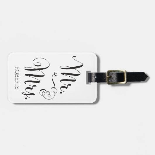 Mr. en mevrouw Bagagelabel (Voorkant horizontaal)