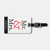 Mr. en mevrouw Bagagelabel (Voorkant horizontaal)