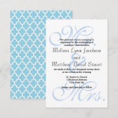 Mr. en mevrouw Blue - 3x5 Wedding Invitation Kaart (Voorkant / Achterkant)