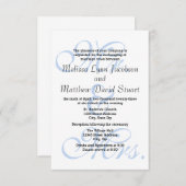 Mr. en mevrouw Blue-3x5 Wedding & Reception Invita Kaart (Voorkant / Achterkant)