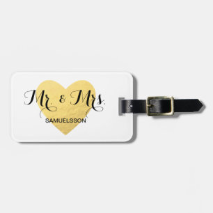 Mr. en mevrouw chic reisbureau Bagagelabel goudh