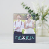 MR EN MEVROUW Dank u Briefkaart (Staand voorkant)