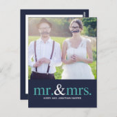 MR EN MEVROUW Dank u Briefkaart (Voorkant / Achterkant)