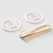 Mr. en mevrouw Elegant Floral Wedding | Hand Fan Handwaaier (Niet-gemonteerd)