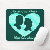 MR EN MEVROUW. GROEN, ZAL GROEN-MOUSEPAD LEVEN MUISMAT (Met muis)