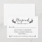 Mr. en mevrouw Kraft Rustic Wedding RSVP-kaart Kaart (Voorkant / Achterkant)