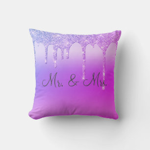 Mr. en mevrouw Paars Pink Glitter Keepomwille Eleg Kussen
