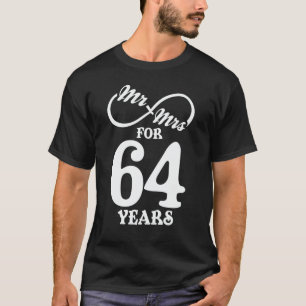 Mr. en mevrouw Voor 64 jaar 1ste Jubileum voor bru T-shirt