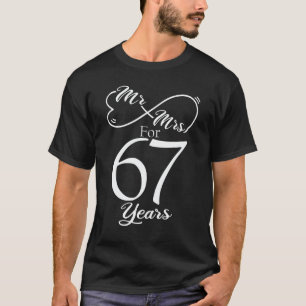 Mr. en mevrouw Voor 67 jaar 1ste Jubileum voor bru T-shirt
