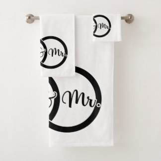 Mr. en Mr. Bath Towel Set - Wedding Gift Bad Handdoek