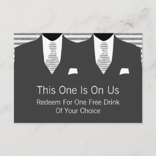 Mr en Mr Gray Suit en Stropdas Gay Wedding Bedankkaart