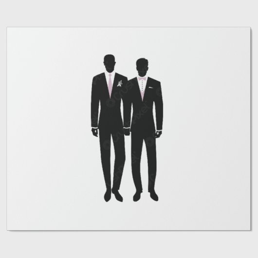 Mr en Mr inpakpapier wit en zwart (Vlak)