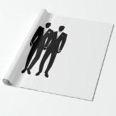 Mr en Mr inpakpapier wit en zwart (Uitgerold)