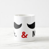 Mr en Mr Mustache Homo bruiloft Koffiemok (Center)