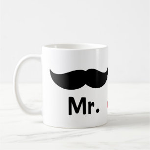 Mr en Mr Mustache Homo bruiloft Koffiemok