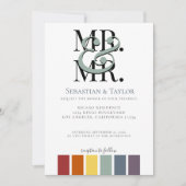 Mr. en Mr. Rainbow Gay Elegant Wedding Aankondiging (Voorkant)
