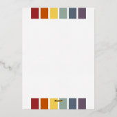 Mr. en Mr. Rainbow Gay Elegant Wedding Folie Uitnodiging (Achterkant)