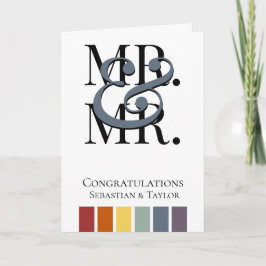 Mr en Mr Rainbow Gay Wedding Gefeliciteerd Kaart