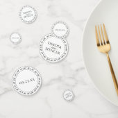 Mr. en Mr. Simple Modern Black White Party Confetti (Groep)