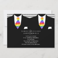 Mr. en Mr. Suit en Rainbow Stropdas Gay Wedding