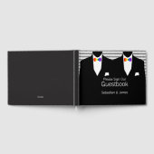 Mr en Mr Suit Rainbow Bow Stropdassen Gay Wedding  Gastenboek (Volledig)