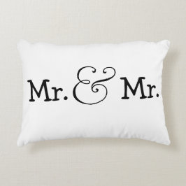 Mr en Mr Two Groom Gay Huwelijkscadeau Decoratief Kussen