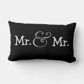 Mr. en Mr. Two Grooms Wedding Gift Kussen (Achterkant)