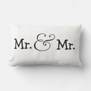 Mr. en Mr. Two Grooms Wedding Gift Kussen