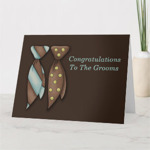 Mr en Mr., Two Grooms Wedding Kaart