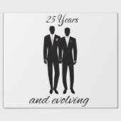 Mr. en Mr. wrapping papier wit en zwart (Vlak)