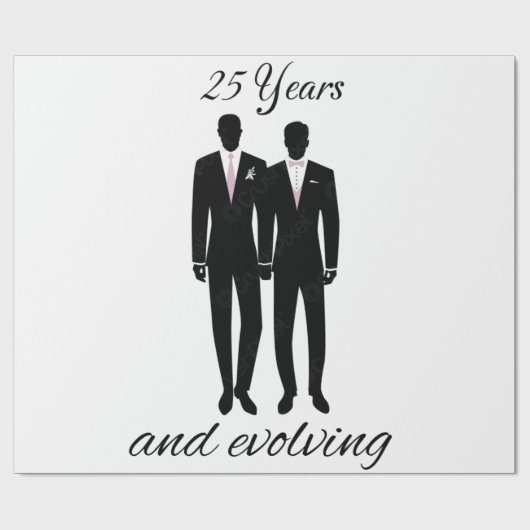 Mr. en Mr. wrapping papier wit en zwart (Vlak)