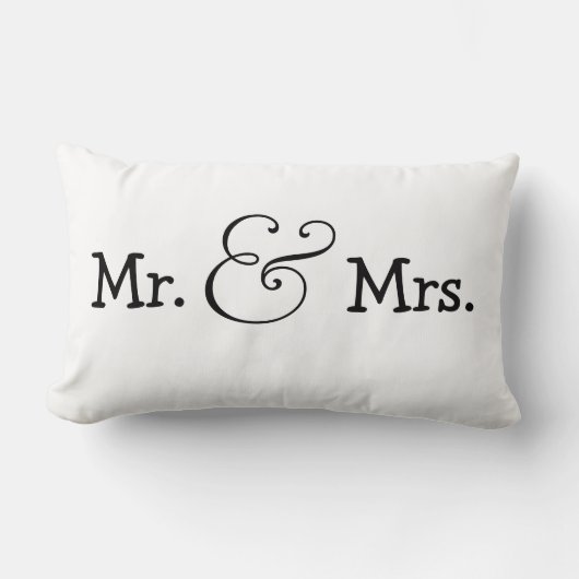 Mr. en Mrs Bride en Groom Wedding Gift Kussen (Voorkant)