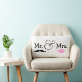 Mr. en Mrs Bride en Groom Wedding Gift Kussen (Stoel)