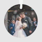 Mr. en Mrs. bride groom African American koppel Ornament (achterkant)