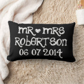Mr. en Mrs. bruiloft lumbar pillow voor nieuw krui Kussen (Deken)