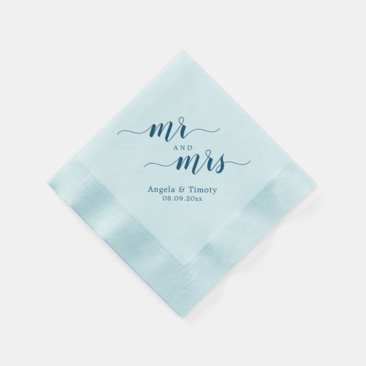 Mr en Mrs bruiloft Servet (Hoek)